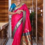 Crimson Paithani Soft Silk With Beautiful Peacock Rich Pallu Saree With Blouse Piece