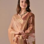Rust Brown Muga Cotton Pichwai Resham Soft Zari Saree