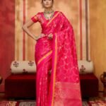 Red Soft Silk Handloom Saree With Blouse Piece