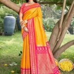 Yellow Soft Silk Saree With Blouse Piece