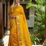 Yellow Soft Silk Saree With Blouse Piece