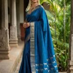 Royal Blue Soft Silk Saree With Blouse Piece