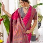 Pink Soft Silk Saree With Blouse Piece